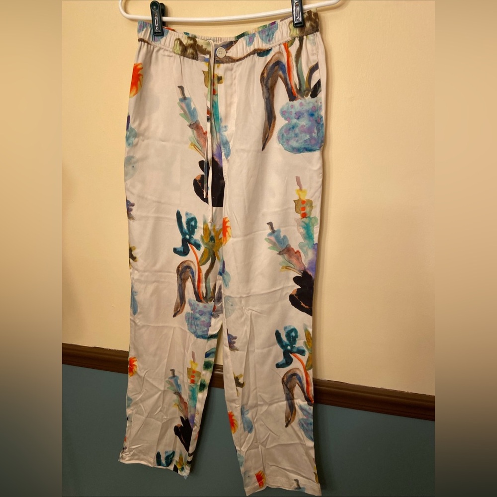 Soulland White Multicolor Tencel Artistic Pans XS/XXS